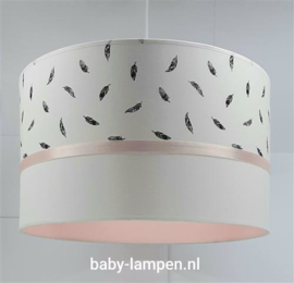 Lamp babykamer licht roze en veertjes