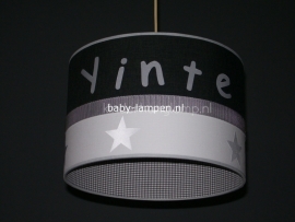 lamp babykamer Yinte met zilveren sterren