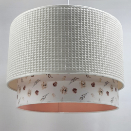 Babylampen beige wafelstof nature oudroze