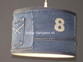 Stoere lamp babykamer spijkerstof