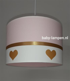 babylamp roze gouden hartjes