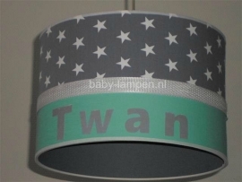 Babylamp Twan grijs mint groen