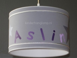 lamp babykamer Aslyn grijs en paars