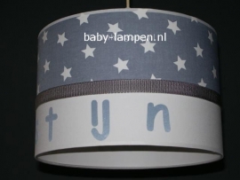 lamp babykamer Stijn grijze sterretjes