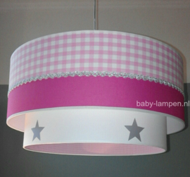 Babylampen roze fuchsia zilver