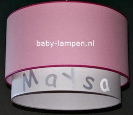 lamp babykamer Maysa roze en wit