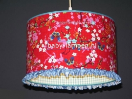 babylamp rode vlinder blauw ruitje