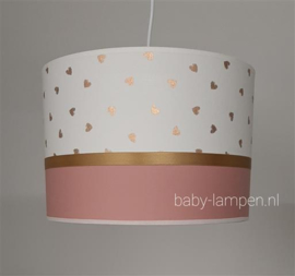 lamp babykamer oud roze en gouden hartjes