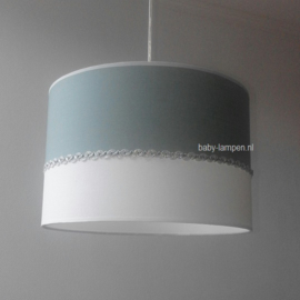 babylamp oud groen wit zilver bandje