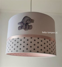 babylamp roze en olifantjes