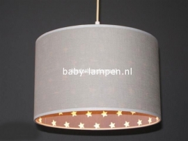 babylamp lichtgrijs met sterren