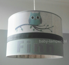 babylamp babykamer Finn met uil