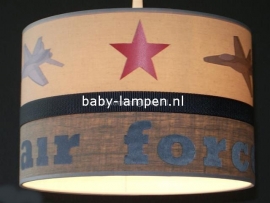 Stoere lamp air force beige grijs