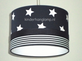 babylamp donker witte sterren en strepen