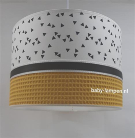Lamp babykamer okergeel wafelstof