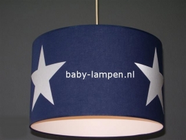 lamp babykamer donkerblauw 3x witte ster