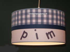 hanglamp babykamer Pim grijze ruit