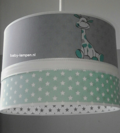 babylamp mint sterren en girafjes