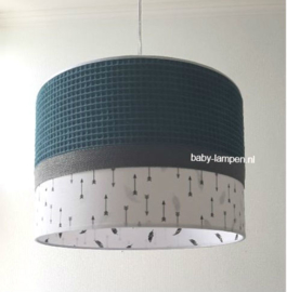 babylamp petrol wafelstof