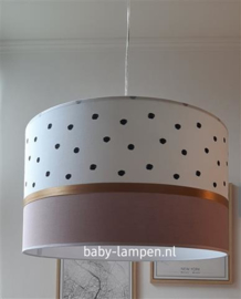 babylamp oudroze zwarte stippen