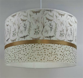 Babykamer hanglamp vlinders en gouden stippen