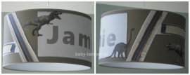 Stoere lamp babykamer  dinosaurus met naam