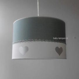 lamp babykamer oud groen zilveren hartjes