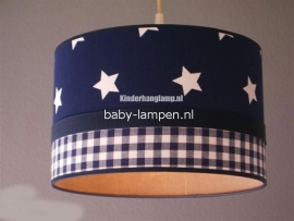 lamp babykamer donkerblauwe ster en ruit