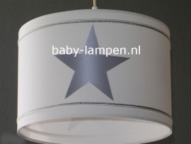 Babylamp wit 3x zilveren ster