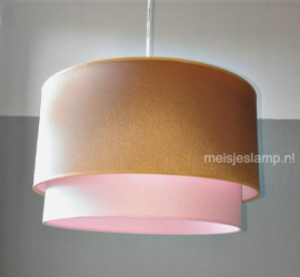 Lamp babykamer roze en goud