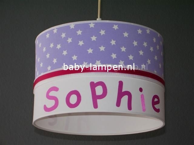Meisjeslamp babykamer Sophie lila sterren