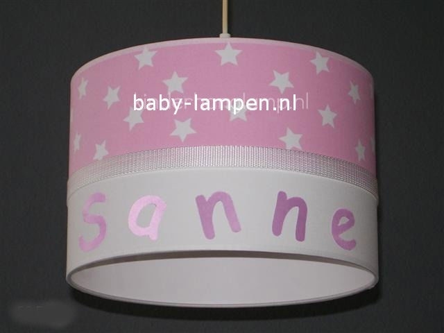 lamp babykamer Sanne roze sterren