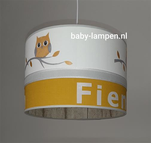 Lamp Babykamer okergeel uiltjes