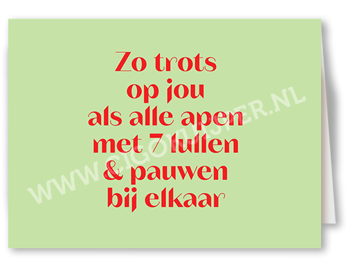 Zo trots op jou