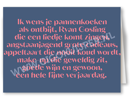 Ik wens je pannekoeken als ontbijt