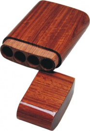 Sigaren Koker hardhout Wilde Havana 4 Stuks