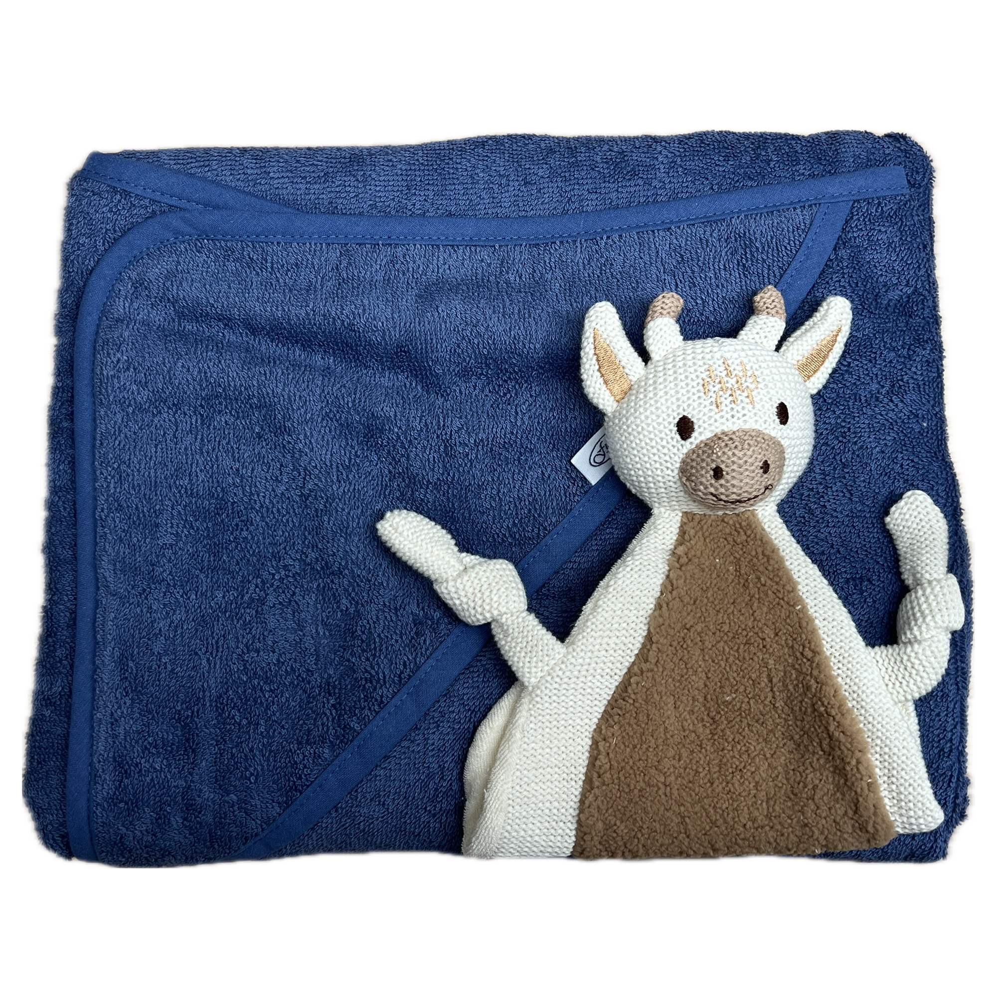 Funnies Badcape Blauw 100 cm x 100 cm met speendoekje
