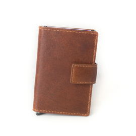 Figuretta Cardprotector Stitched Leather – Cognac