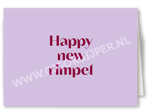Happy new rimpel