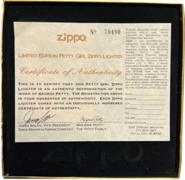 Zippo aansteker – Petty Girl Marjorie - Limited Edition