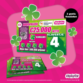 Klavertje 4 Krasloten 12 halen = 10 betalen!