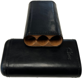 David Ross Sigaren Koker Ceder & Leder Ø 22MM X 160MM ZWART
