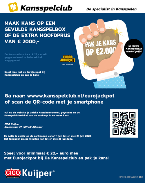 Kansspelclub actie