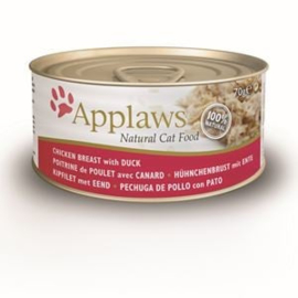 Applaws Blik Cat Chicken Breast & Duck 24 x 70 gr