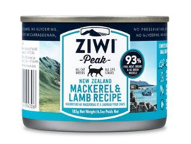 ZIWI Peak Kattenvoer - Makreel en Lam - Blik 	12 x 185 gr