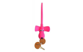 PexKids kabelslot Flappie de waakhond met 2 sleutelkoekjes - ø10 mm x 58 cm - roze