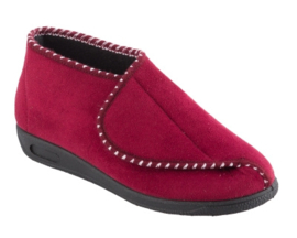 Pantoffel bordeaux hoog damesmodel
