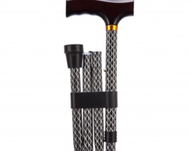 Opvouwbare wandelstok etched black