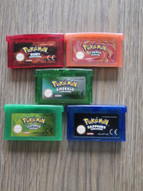 Set Repro Pokemon games Sapphire, Leafgreen, Emerald, Fire Red en Ruby Version - Nintendo Gameboy Advance GBA (B.4.2)