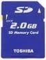 Toshiba 2GB SD Memory Card